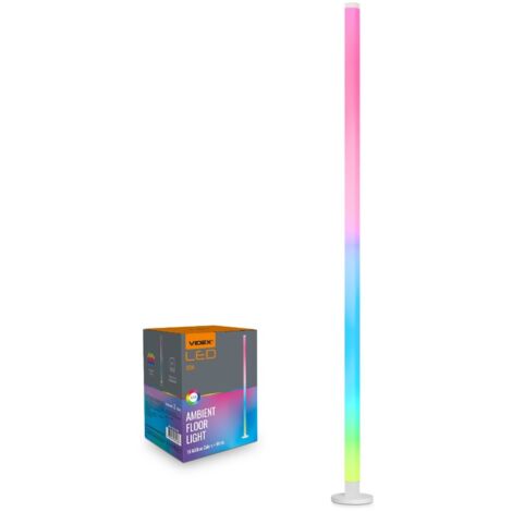 Lampada da terra LED RGBW 151cm dimmer telecomando Videx