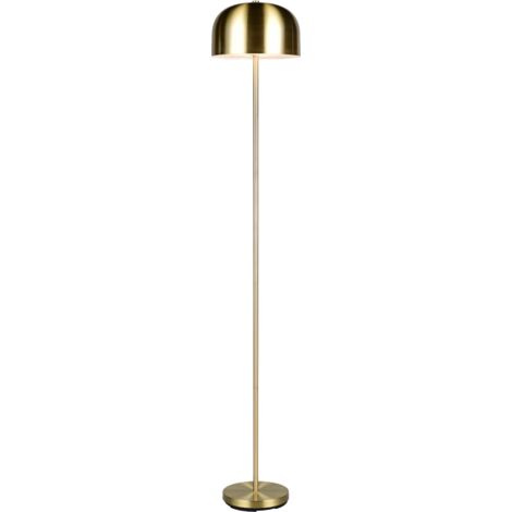 Lampada da terra LED ricaricabile, metallo, ottone satinato, H 147 cm, Jeff