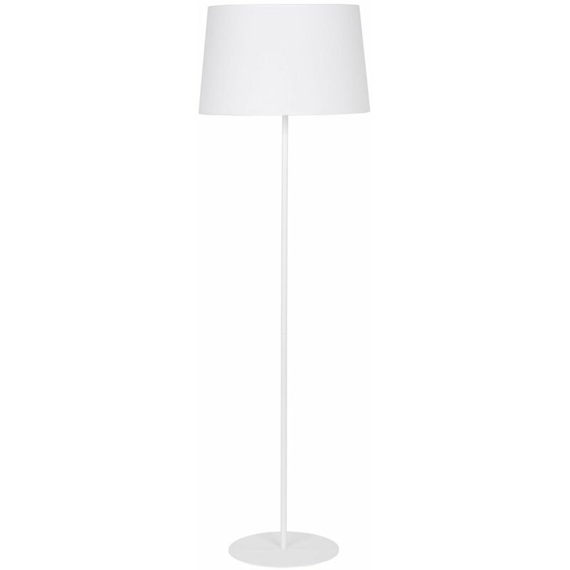 Image of Lampada da terra di color bianco Piantana in stile moderno ideale come Lampada da lettura accanto al divano poltrona maja - Bianco