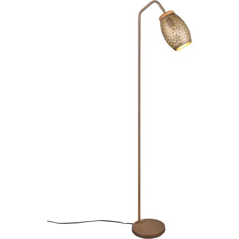 Lampada da terra, metallo, caffè, H 147 cm, Bidar