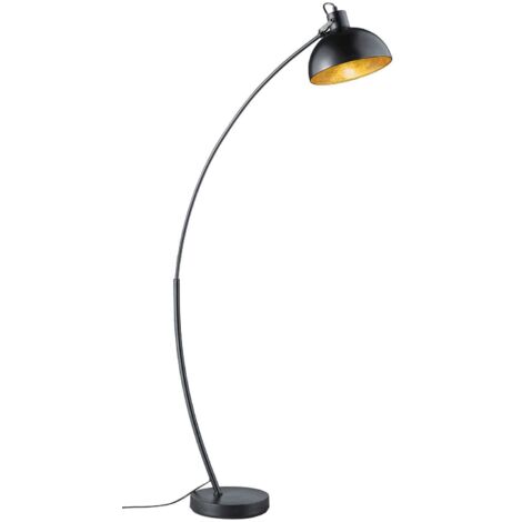 Lampada da terra, metallo, nero opaco, H 150 cm, Recife