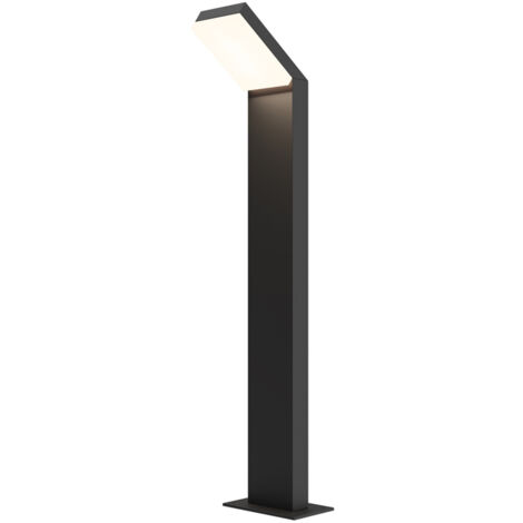 Lampada Da Terra Moderna Da Esterno Alluminio Nero Luce Led 12W Ip54