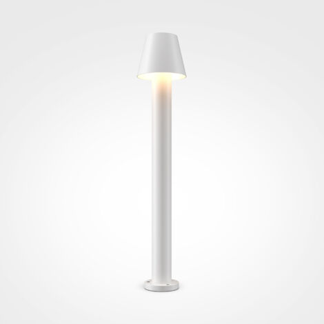 Lampada Da Terra Moderna Da Esterno Metallo Bianco Luce Led 5W Ip65