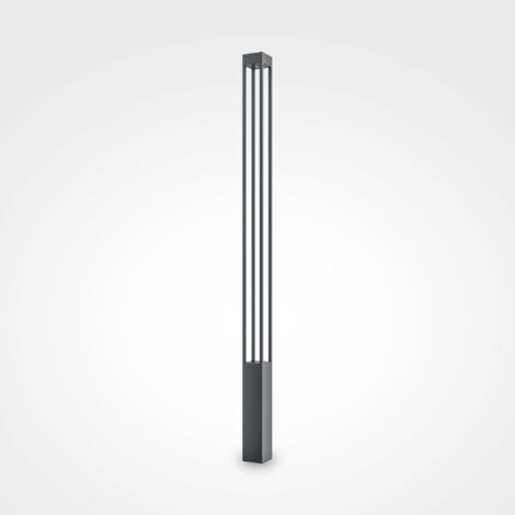 Lampada Da Terra Moderna Da Esterno Metallo Grafite Luce Led 25W Ip65