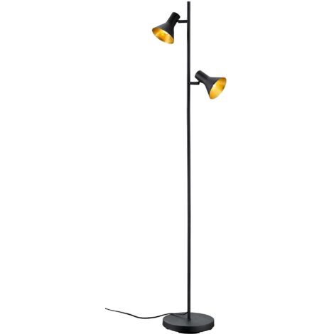 Lampada da terra NINA nera/oro metallo 2xE14 RL R40162002