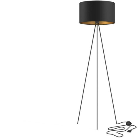 Lampada da terra Nowodvorski Cadilac treppiede E27 nero oro