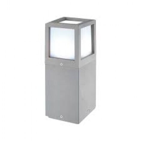 Lampada da terra Oliver Bollard Grigio LED 15W IP65 3000K 26cm - Rossini Group, illuminazione giardino di design in alluminio pressofuso