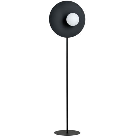 Lampada da terra OSLO nero/opalino E14 Emibig h145