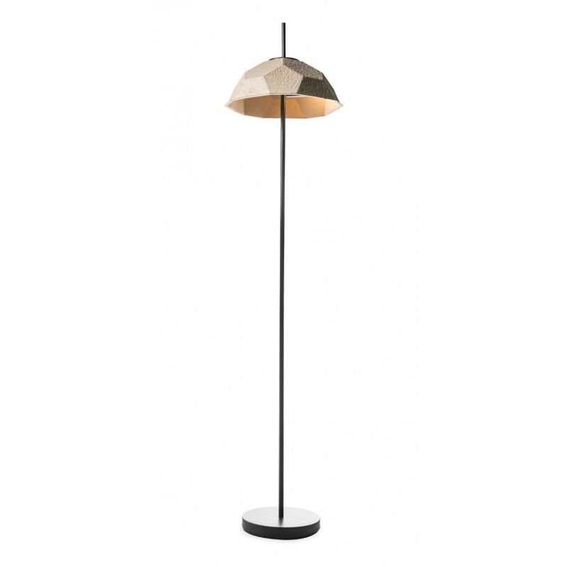Image of Iperbriko - Floor lamp dove gray lampshade black base cm 3 160 h