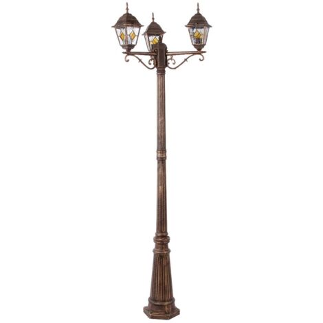 lampada da terra per esterni Lampada da tavolo Monaco di vetro del metallo antikgold Ø64cm H: 212 centimetri IP43