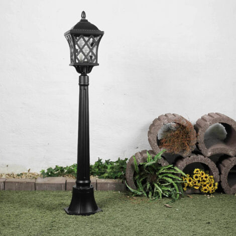 Lampada da terra per esterni Lampioncino classico da giardino color antracite ideale per ingresso vialetto terrazzo