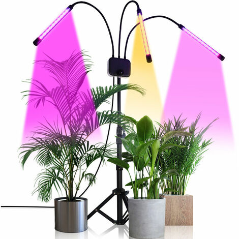 Lampada da terra per piante da interno, luce a spettro completo con supporto per giardinaggio di piante da interno, treppiede regolabile (supporto da 1,2 m, luce generale per piante)