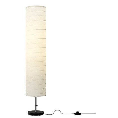 Lampada da terra piantana Holmo colore argento/bianco design moderno