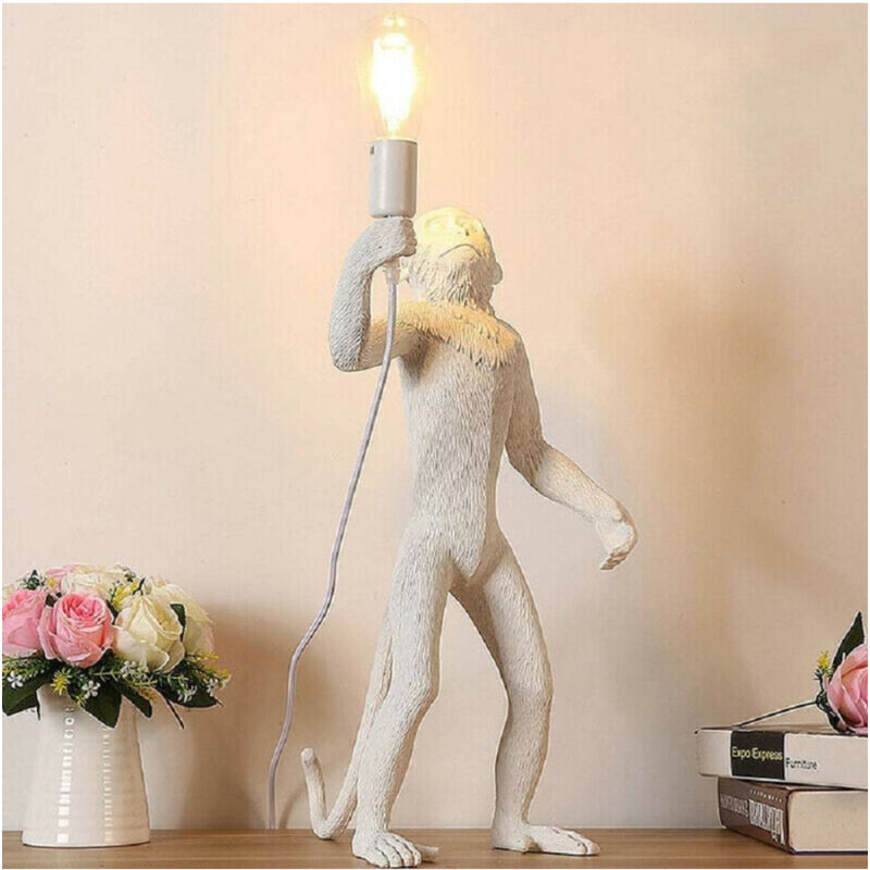 Lampada Da Terra Piantana Moderna Attacco E27 Forma Scimmia Luce Decorative D08 - - Trade Shop Traesio