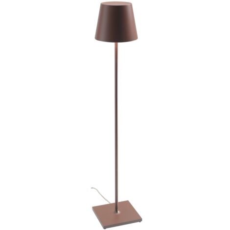Lampada da Terra Poldina Corten 230V Piantana con spina 28x150cm - Design Moderno in Alluminio