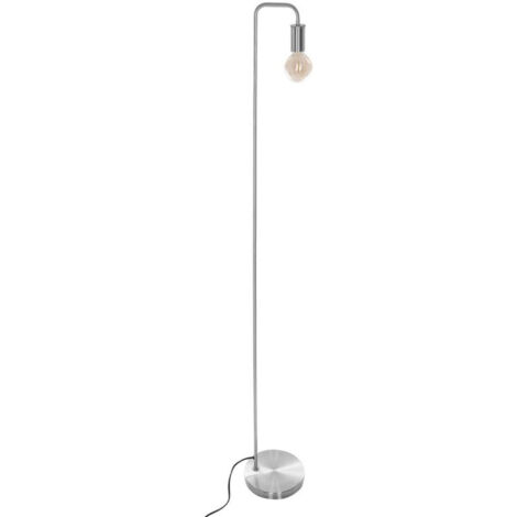 MATERIAUXBRICO.COM Lampada da terra keli in metallo argentato h150cm - lampada da terra in metallo argentato, ferro e plastica, dimensioni d. 20 x h. 150 cm base: d. 20 x h. 2,5 cm tubo: d. 1,3 cm - Atmosphera créateur