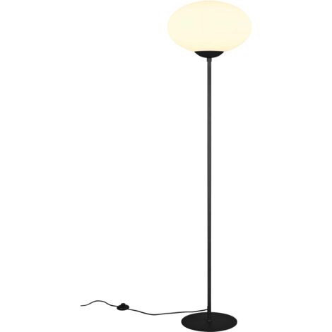 Lampada da terra sfera, vetro e metallo, nero, H 150 cm, Fomento