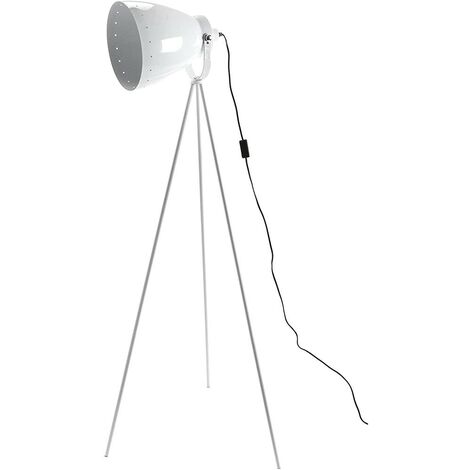 Lampada da terra snodabile regolabile luce da lettura con treppiedi in metallo bianco per ufficio salotto camera da letto
