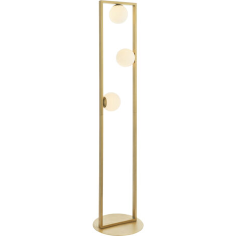 Lampada da terra TEO oro spazzolato 3 sfere G9 Endon