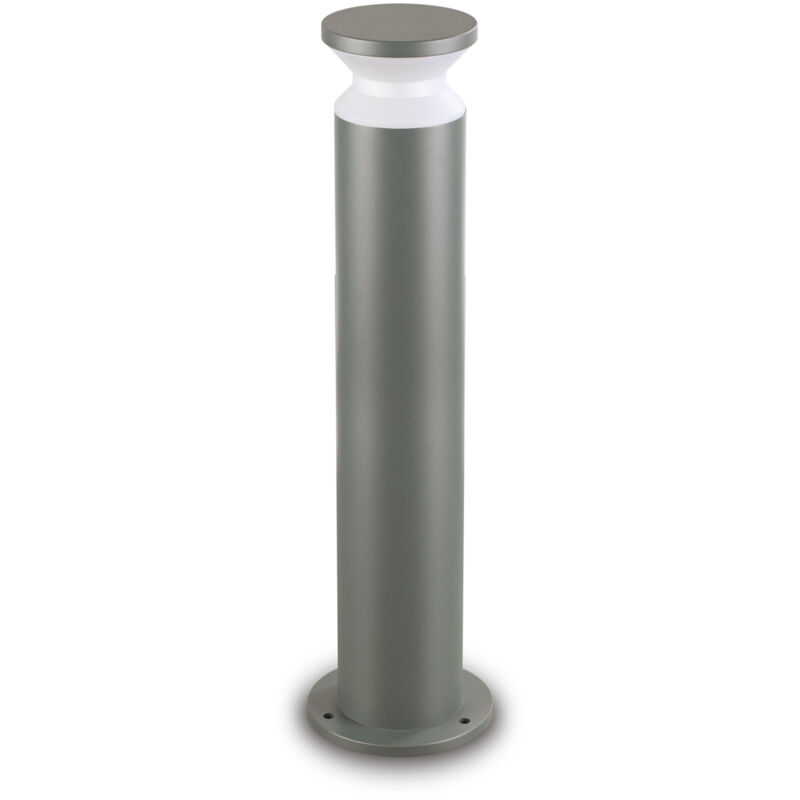 Image of Ideal Lux - Piantana Da Terra Moderna Torre Alluminio Grigio 1 Luce E27 15W Ip44 - Grigio