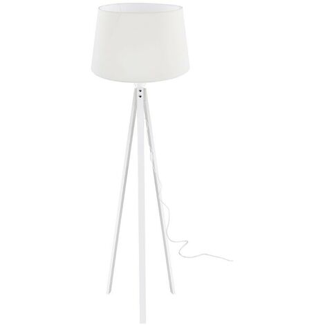 Lampada da terra treppiede bianca con paralume Tripod bianco DECOBI2736