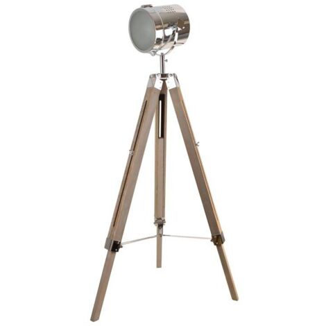 Lampada da terra treppiede per il cinema "BOGART", colore cromo