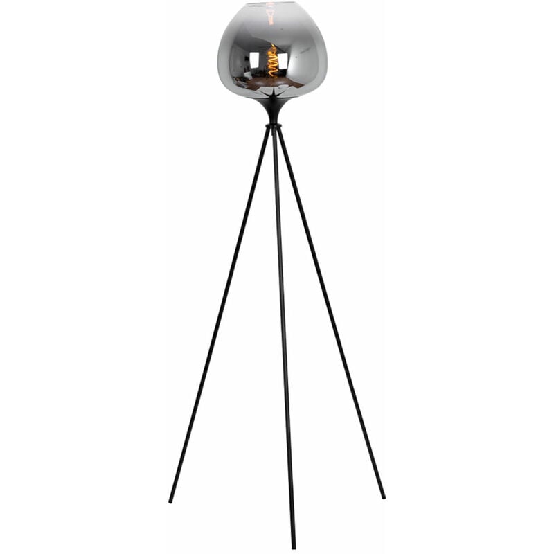 Lampada da terra treppiede vetro fumé Lampada da