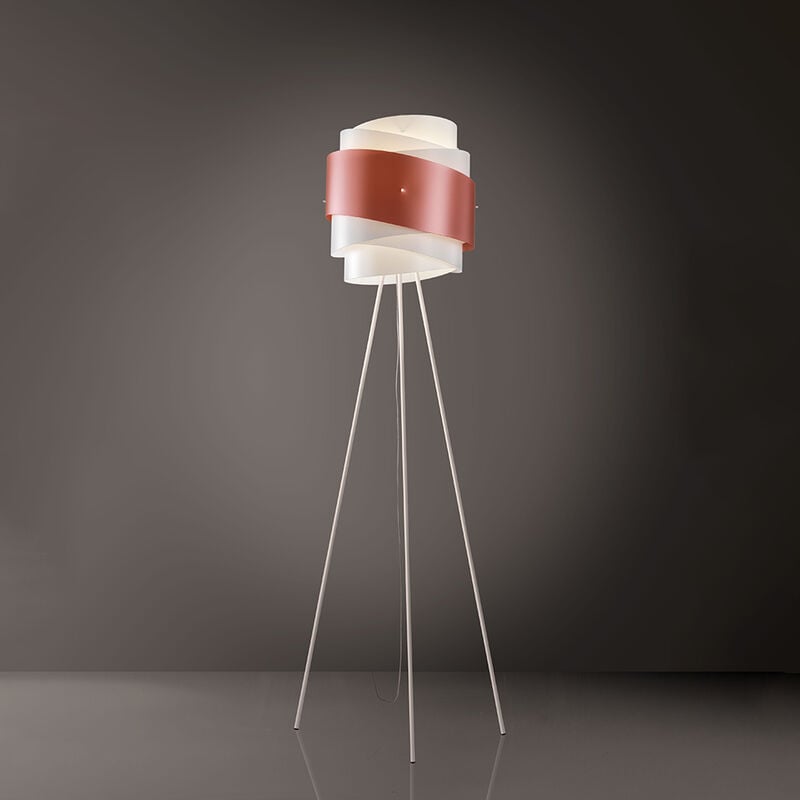 Image of Linea Zero - Lampada Da Terra Treppiedi 1 Luce Bea In Polilux Rame D40 Made In Italy - Rame