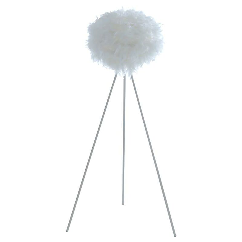Lampada da terra treppiedi in piume nuage