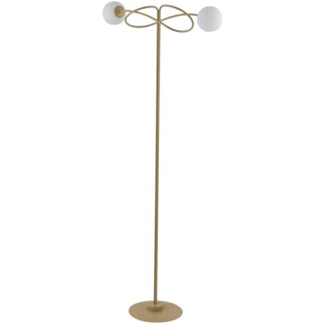 Lampada da terra Velvet oro 2 globi latte G9 Sigma
