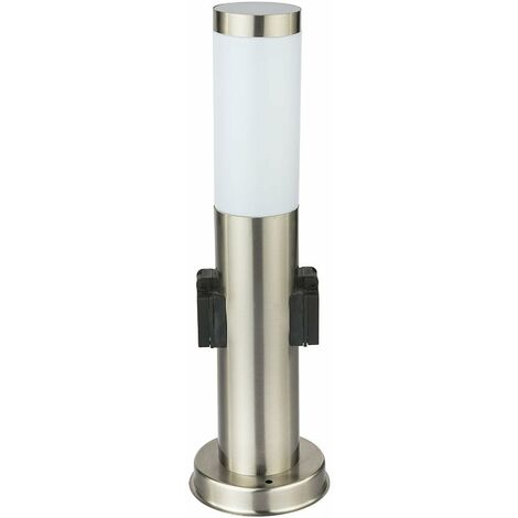 Lampada da terra veranda in acciaio inox giardino IP44 illuminazione 2x presa Globo 3158K