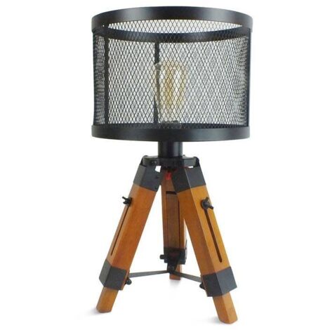 Lampada da terra vintage con treppiede "NICONAGE".