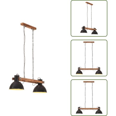 Lampada da ufficio - vidaXL Lampada a Sospensione Industriale 25 W Nera 109 cm E27 - Lampada in ferro