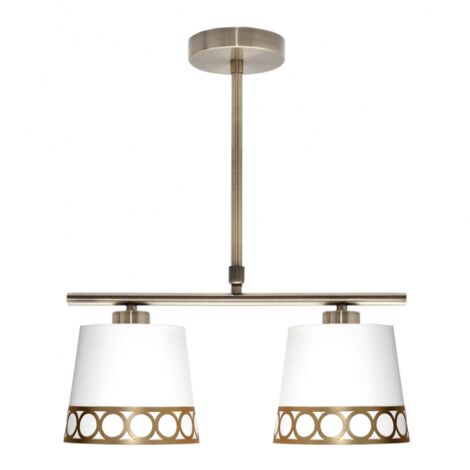 Lampada Dalia 2xe14 bianco/oro regx40x16 cm