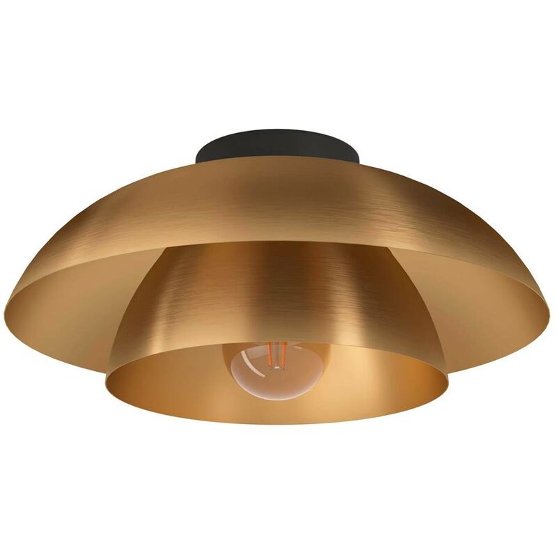 Image of Eglo - Lampada del soffitto Cenciara Steel Black E27 1x40W h: 18 cm Ø40 cm Dimmabile