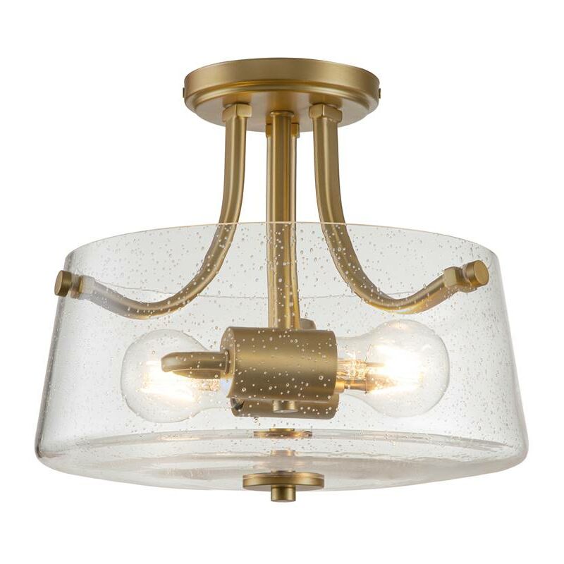Image of Lampada del soffitto Hollister E27 40W Acciaio, vetro Ottone Spazzolato b: 31,3 cm Ø31,3 cm Dimmabile