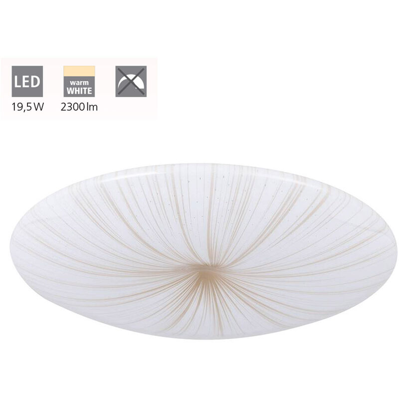 Image of Lampada del soffitto Nieves 1 Plastica bianca, led oro 19,5 w 3000K h: 6,5 cm Ø41 cm