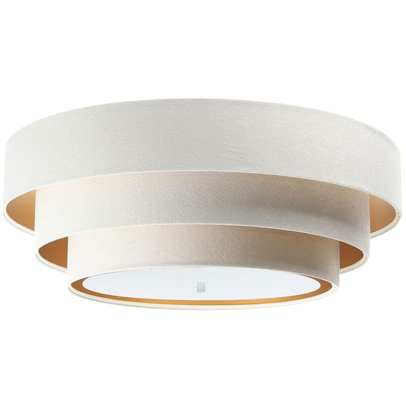 Image of Lampada del soffitto Trinity 2xe27 60W VelOr su plastica in pvc bianco, crema h: 23 cm Ø60 cm Dimmabile