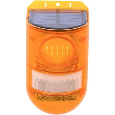 Lampada di Allarme Solare a LED per Esterni Alimentata da Pannello Sensore Lampada di Avvertimento Solare Antifurto Ricaricabile Impermeabile Lampada di Avvertimento [Classe di efficienza energetica A