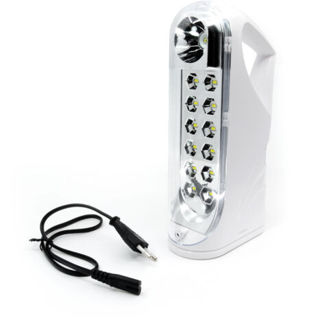 LAMPADA DI EMERGENZA 12 LED SMD E 1 CON PORTA  USB
