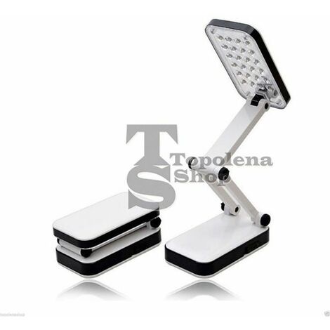 LAMPADA DI EMERGENZA 24 LED RICARICABILE PIEGHEVOLE LUCE BIANCA LED-666