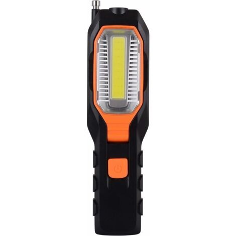 Lampada di ispezione a LED con gancio girevole e magnete COB. Torcia con 4 modalità di illuminazione per garage, soffitta, campeggio e uso di emergenza.