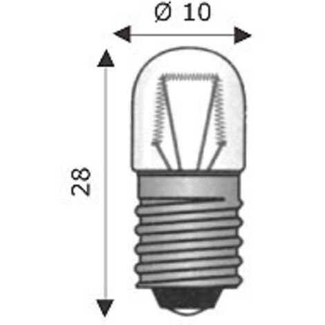 Lampada E10 10×28 60V 3W WIM4101235 a incandescenza a filamento
