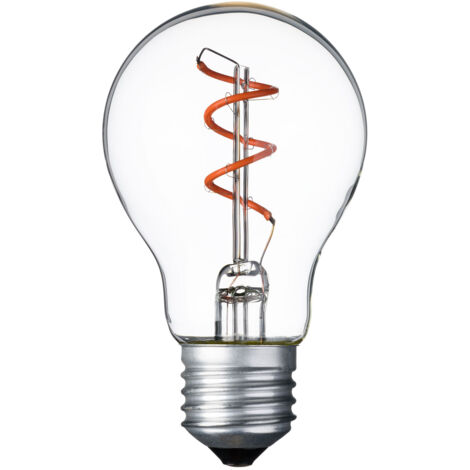 Lampada E27 36V goccia spirale rosso Ø60mm