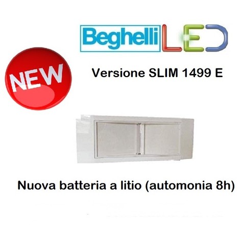 Lampada Emergenza Beghelli Da Incasso.Lampada Emergenza Beghelli 1499e Esterna Con Batteria A Litio Versione Slim Beg1499e