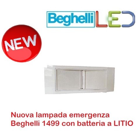 LAMPADA EMERGENZA BEGHELLI 1499L CON BATTERIA A LITIO ...