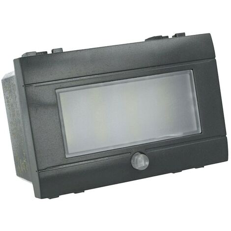 Lampada Emergenza Led Segnapasso 503 3M Moduli 220V Nero Compatibile Bticino Living SD80033-1