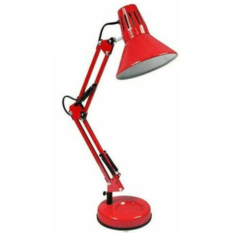 DRIWEI LAMPADA ESTETISTA SNODABILE ORIENTABILE E27 BASE SCRIVANIA TAVOLO ROSSA TD-101