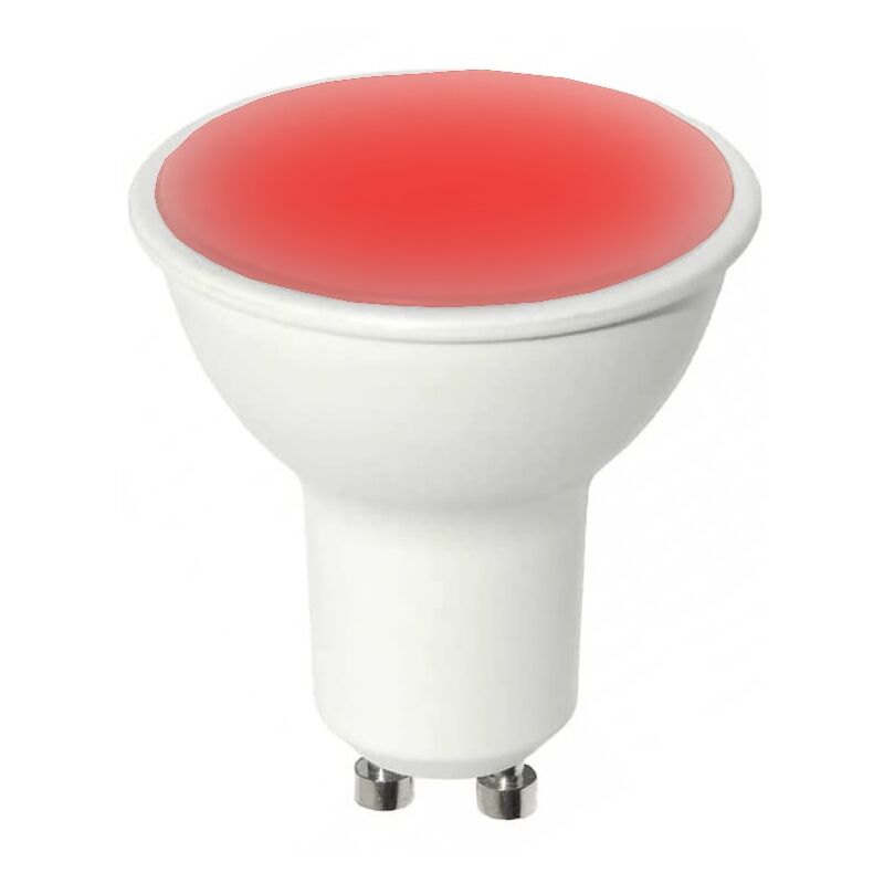 Image of Lampada faretto 8W luce lampadina a led attacco con attacco GU10 da 220V rosso rossa