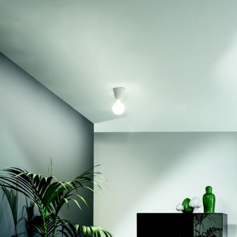 Lampada faretto da interno 12x12 cm FOG in alluminio verniciato Bianco